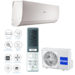 Haier Flexis Matt White 71 oras–oras šilumos siurblys / kondicionierius 7 kW vėsinimui, 8 kW šildymui – komplektas (AS71S2SF1FA-MW3/1U71S2ST1FA)